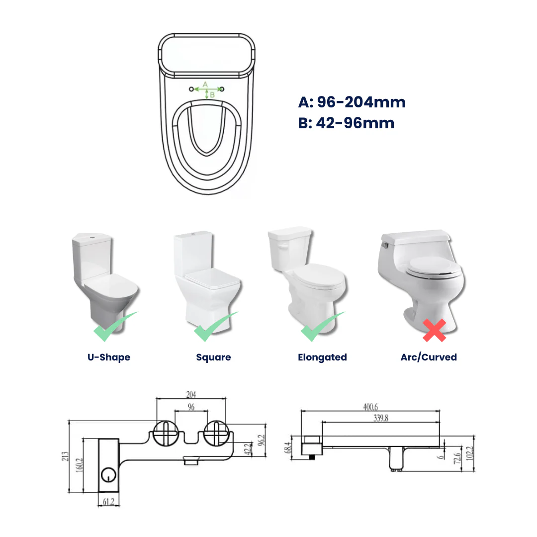 Cleanako Classic Toilet Bidet - Image 13
